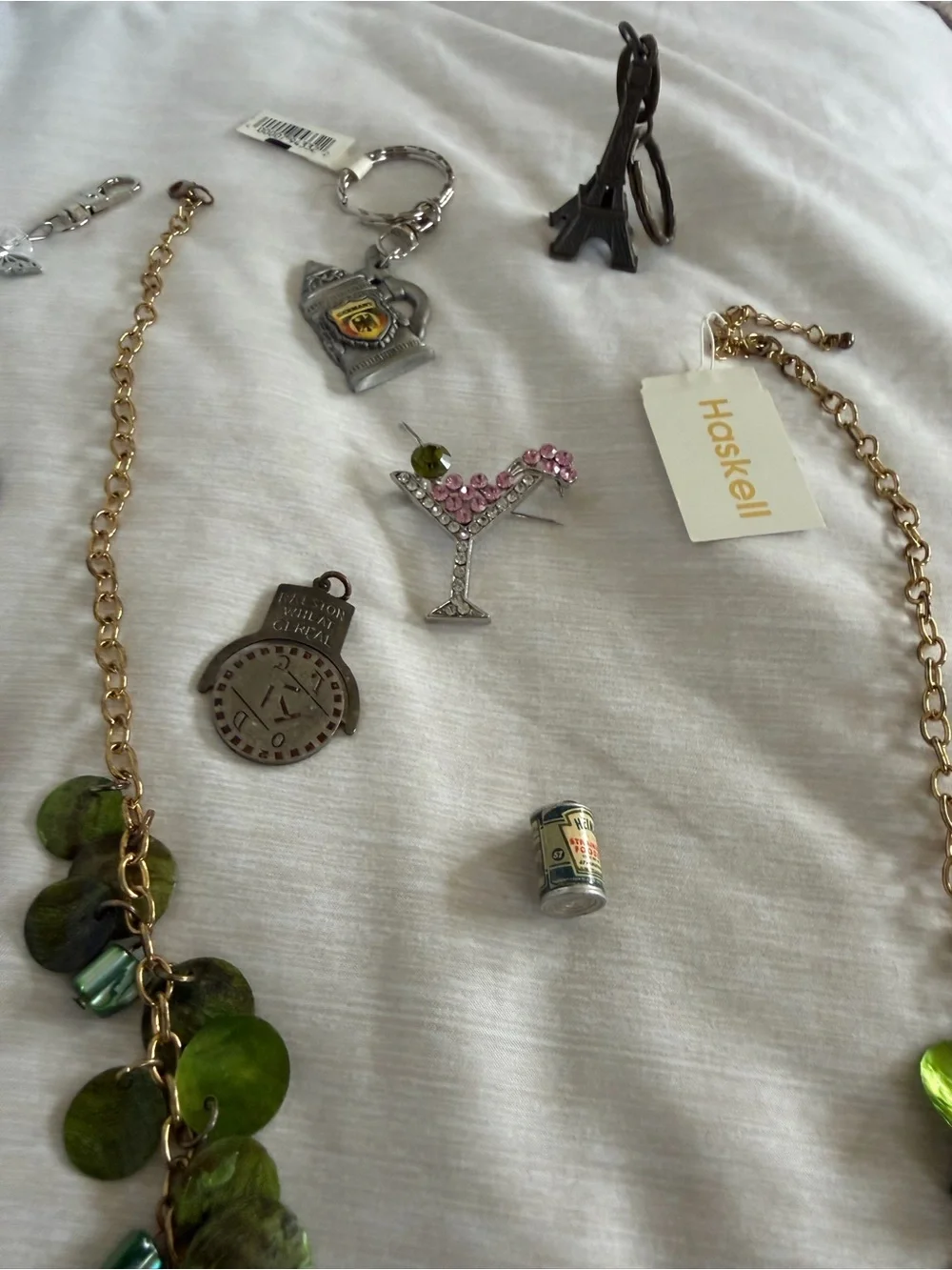 Haskell Green Disc Chain Necklace - Statement Women’s Jewelry bundle